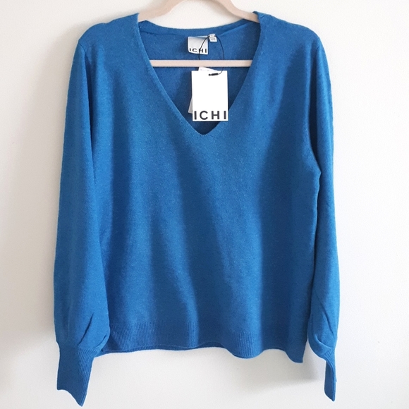 ICHI Alpa Knitted Blue Sweater /BNWT - Picture 2 of 11